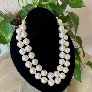 Corolee Double Strand Faux Pearl Necklace